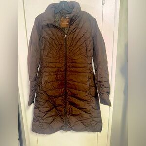 Moncler Vintage Long Jacket Coat Down Quited Puffer Lenght - Brown-  sz 3